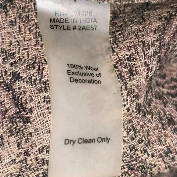 Soft Surroundings Juliette Fringe Kimono Size XS 100% Wool Mixed Media Boho - Picture 11 of 11